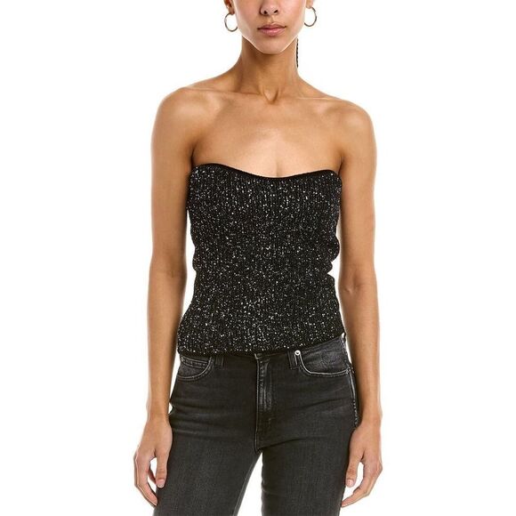 BA&SH Puck Jumper in Black- Size Large-Women-Elegante Evening Top T016 - Picture 1 of 6